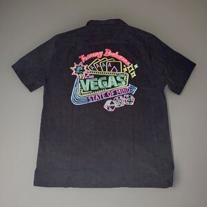 NWT Tommy Bahama EMBROIDERED VEGAS STATE OF MIND Silk Camp Shirt $168 Mens Small